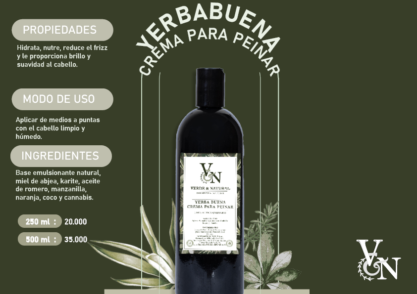 Yerbabuena Crema Para Peinar - Imagen 2